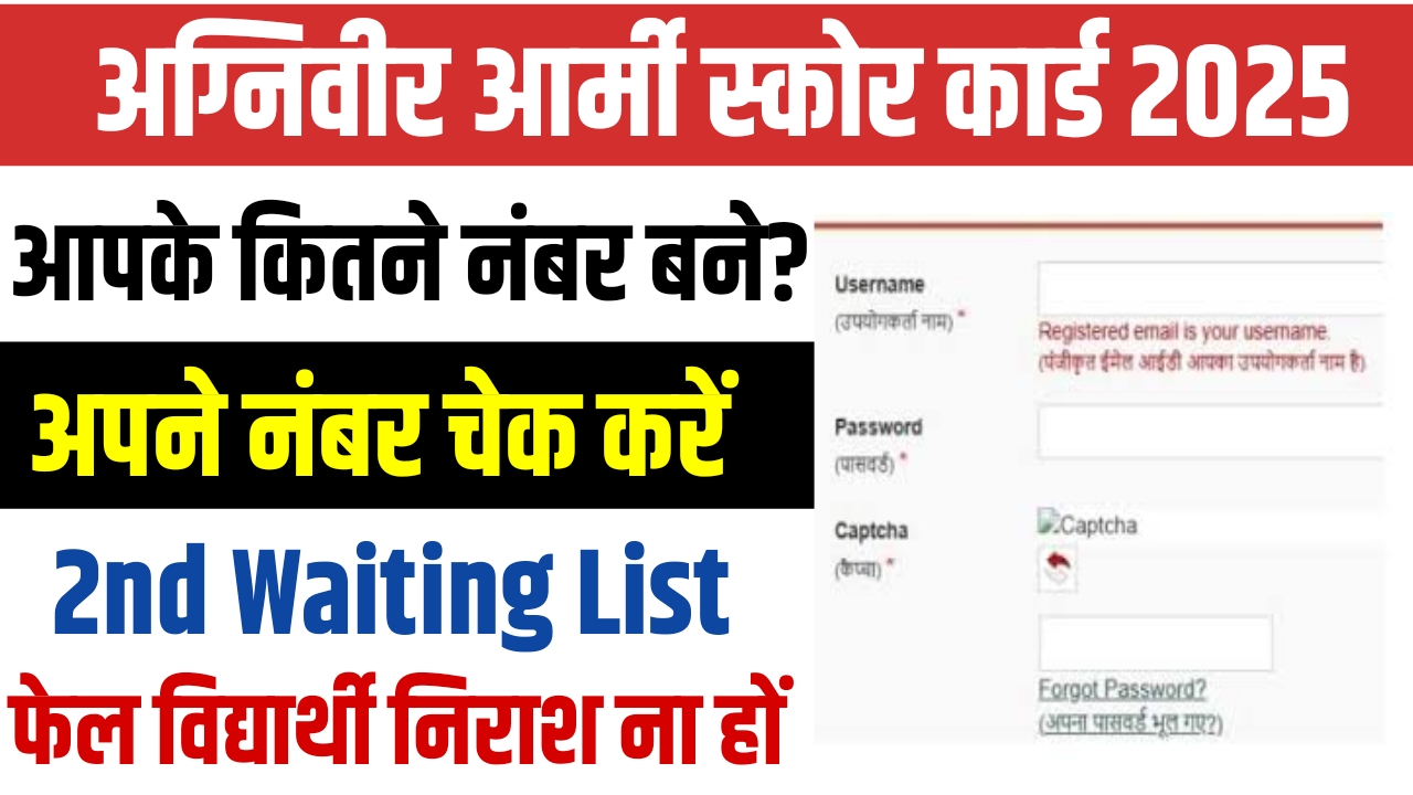 Agniveer Army Score Card 2025